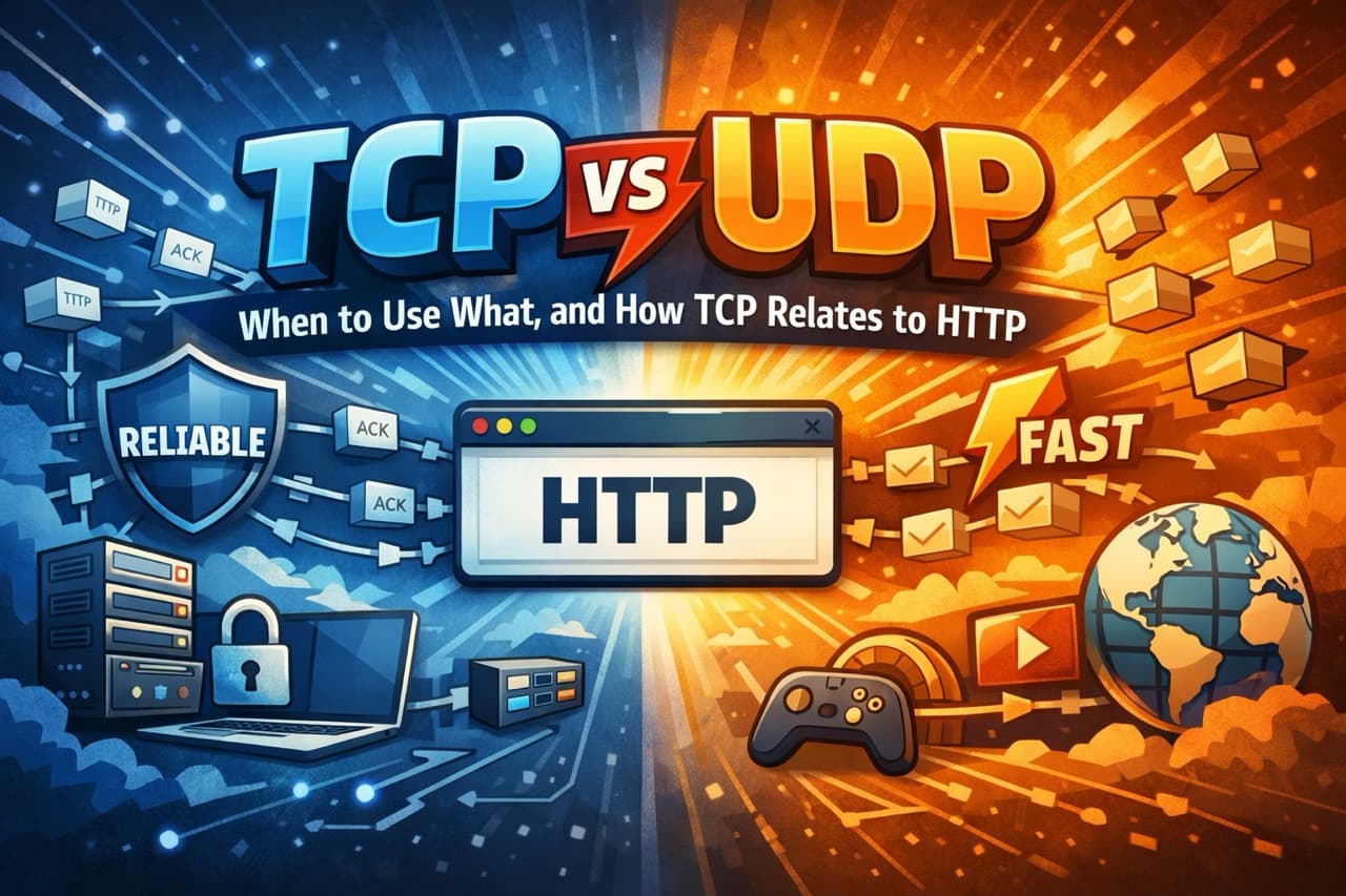 TCP vs UDP: When to Use What, and How TCP Relates to HTTP