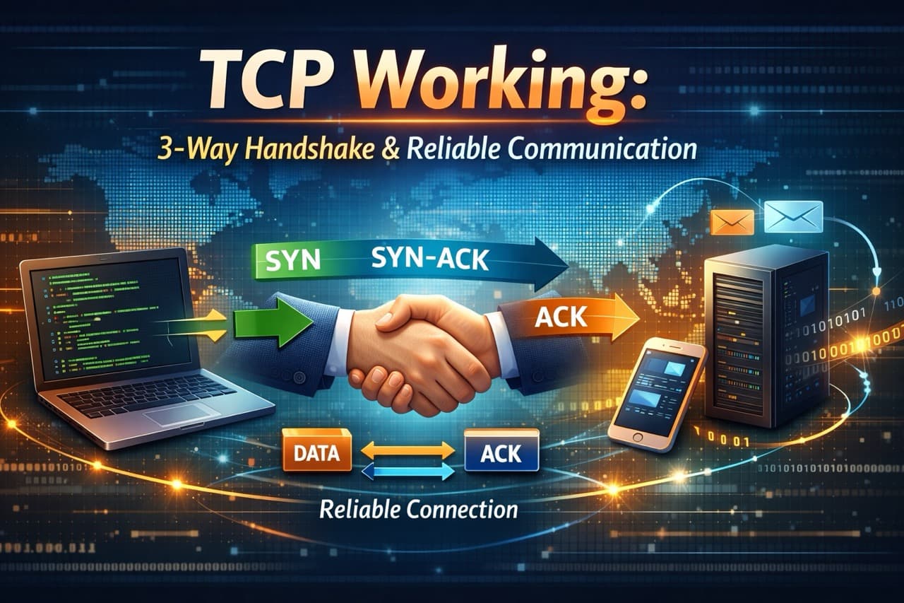 TCP Working: 3-Way Handshake & Reliable Communication
