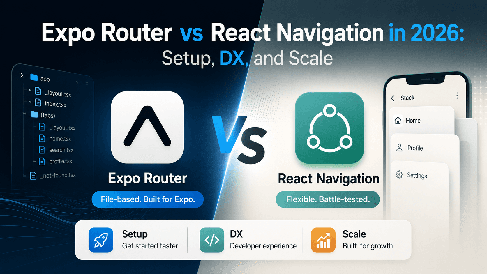 Expo Router vs React Navigation in 2026: Setup, DX, and Scale